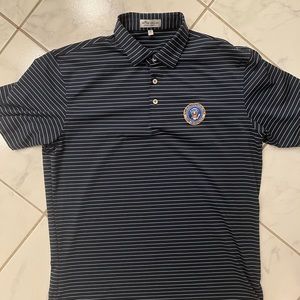Mens Medium Peter Millar Summer comfort Golf Polo. Cape Arundel golf course seal